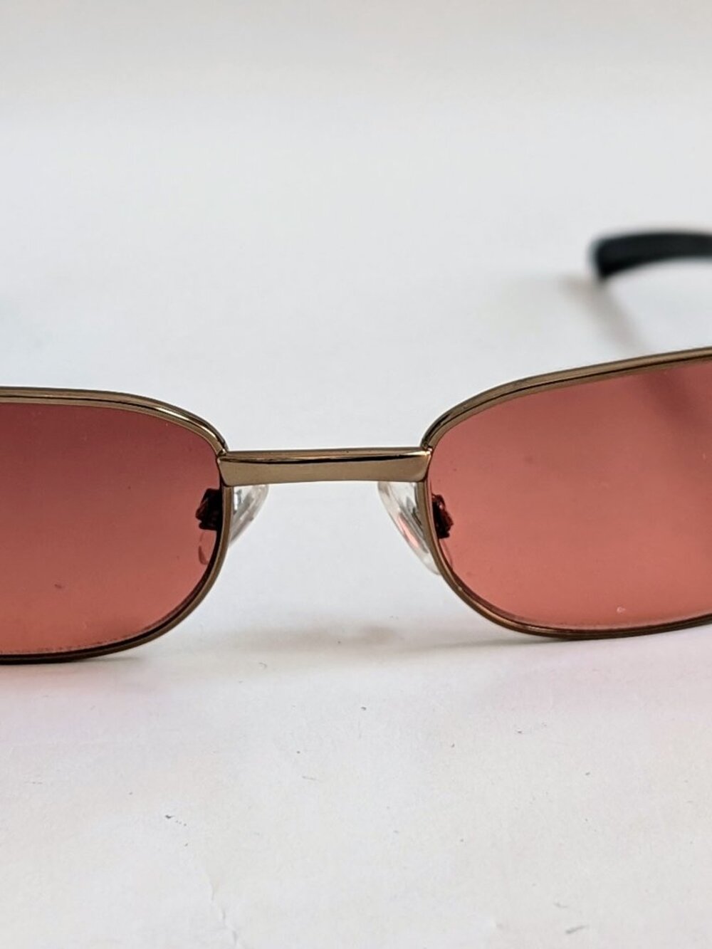 NWT Vintage 90's Rectangle Metal Designer Sport Sunglasses (S. Brown)